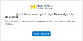 screenshot showing the Send Password button